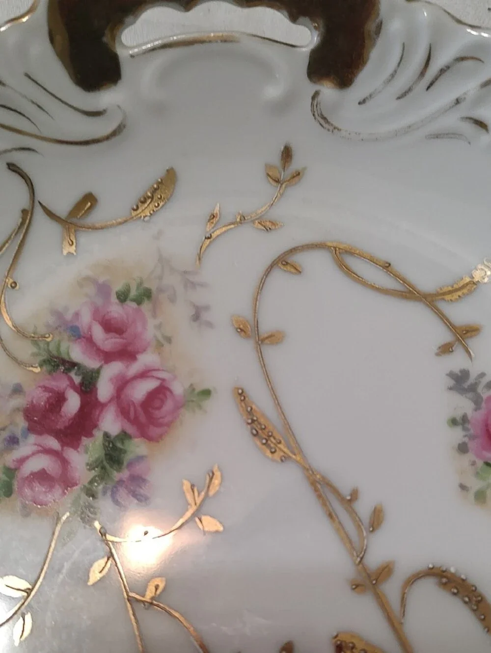 Beautiful 19th century antique German Porcelain Crossed -arrows marked Plate